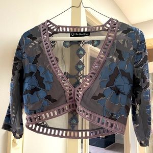 For love and lemons Barcelona crop blue sheer